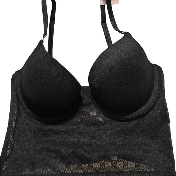 Victoria's Secret Other - Victoria's Secret Black Lace Longline Bra